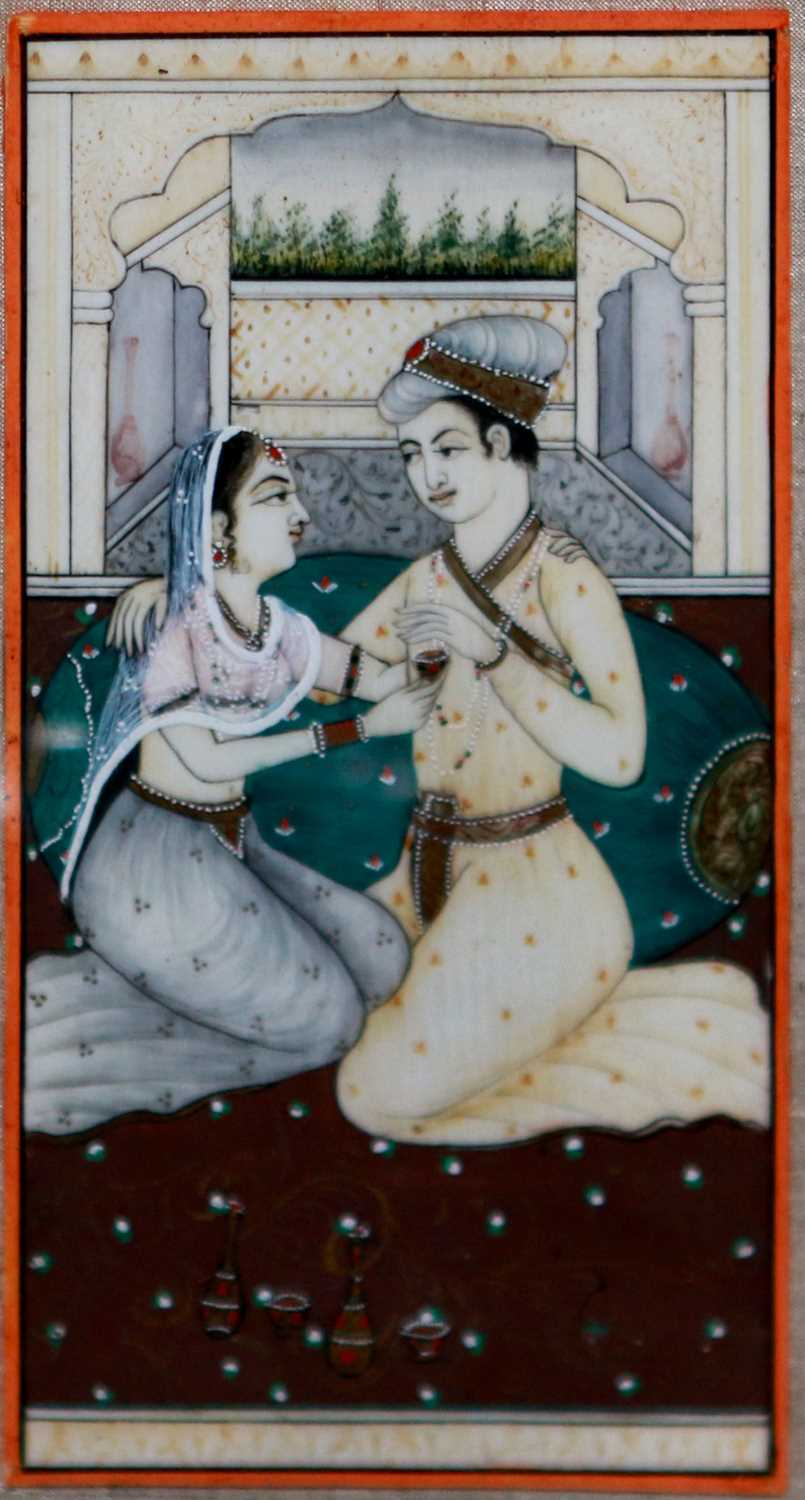 INDIAN/MOGUL SCHOOL (LATE 19TH/EARLY 20TH CENTURY) A LOVE SCENE