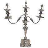 Impressive and Very Good Quality 3 Arm Silver Plated Candelabra