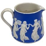 A late 19th century fine blue Copeland Jasperware jug