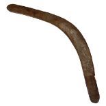 An Australian 19th century hardwood boomerang