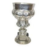 19th Century Silver Goblet. 209 g. Hanau, Germany