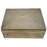 Art Deco Silver Cigar Box. Birmingham 1929