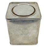Modern Silver Tea Caddy of Tin Form. 208 g. Dini, Italy. 20th Century