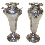 Pair of Silver Classical Style Urn Vases. 421 g. London 1928