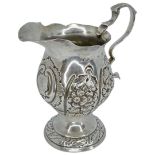 Embossed Silver Cream Jug. 75 g. Stokes and Ireland, Birmingham 1883