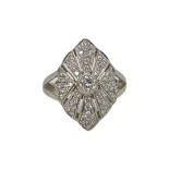 An Art Deco Style Diamond Cluster Ring (5.2g)