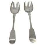 Pair of Victorian Silver Picnic Salad Servers. 62 g. Elizabeth and John Eaton, London 1860