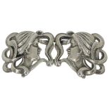 Rare and Unusual Art Nouveau Belt Buckle. Sterling, c 1901 probably American.