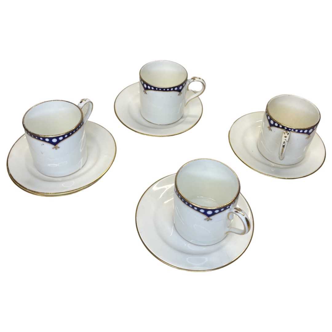 4 Minton coffee cups and saucers