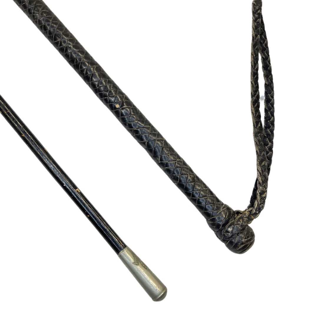 A mixed lot comprising a Royal Marines ebonised and nickle capped swagger stick, - Image 2 of 2