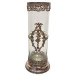 Impressive Large French Silver Plated Mounted Vase. Early 20th Century