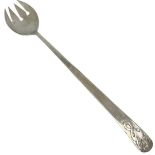 Handmade Silver Pickle Fork. 27 g. London 1984, Marjorie Elden