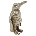 Silver Novelty Figure of a Penguin. London 1976
