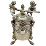 Unusual and Rare Silver Pepper Grinder. 386 g. French c.1900