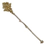 Naturalistic Silver and Silver Gilt Cocktail Stirrer. 27 g. London 1985 Henry Charles Freeman