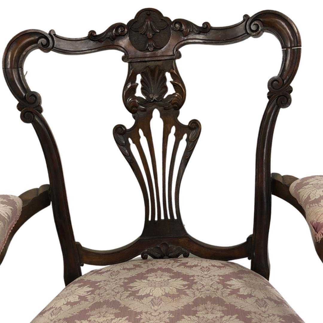 Four good quality reproduction Chippendale style chairs - Image 2 of 5