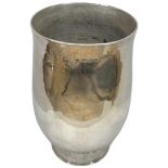 Handmade Planished Silver Beaker Vase. 230 g. London 1966, Marjorie Elden