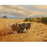 ^ JOHN MUNNINGS (BRITISH, 1916-1987) 'THE HARVEST FIELD'