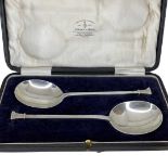 Pair of Seal Top Spoons London 1917 David Fullerton. 98 g