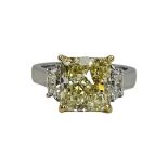 Natural Fancy Yellow Diamond Ring