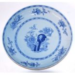 A fine Chinese export blue and white circular dish - 19th century