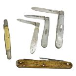 5 Assorted Silver Bladed and Other Fruit Knives