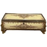 French 19th Century Brass Mounted and Enamel Casket.