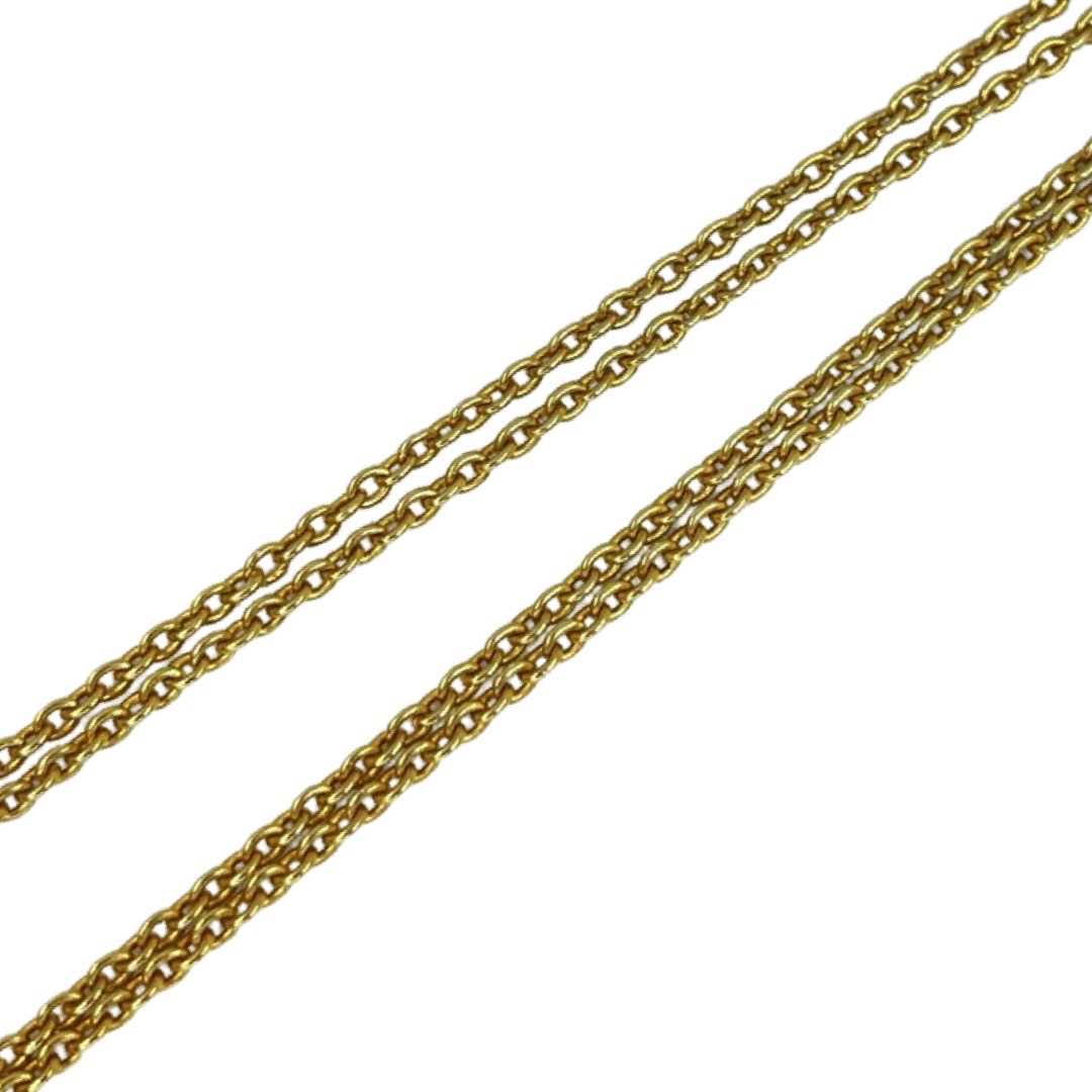 An Antique Yellow Gold Oval Link Long chain. - Image 4 of 4