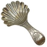 Georgian Silver Caddy Spoon. 7 g. London 1785, Hester Bateman