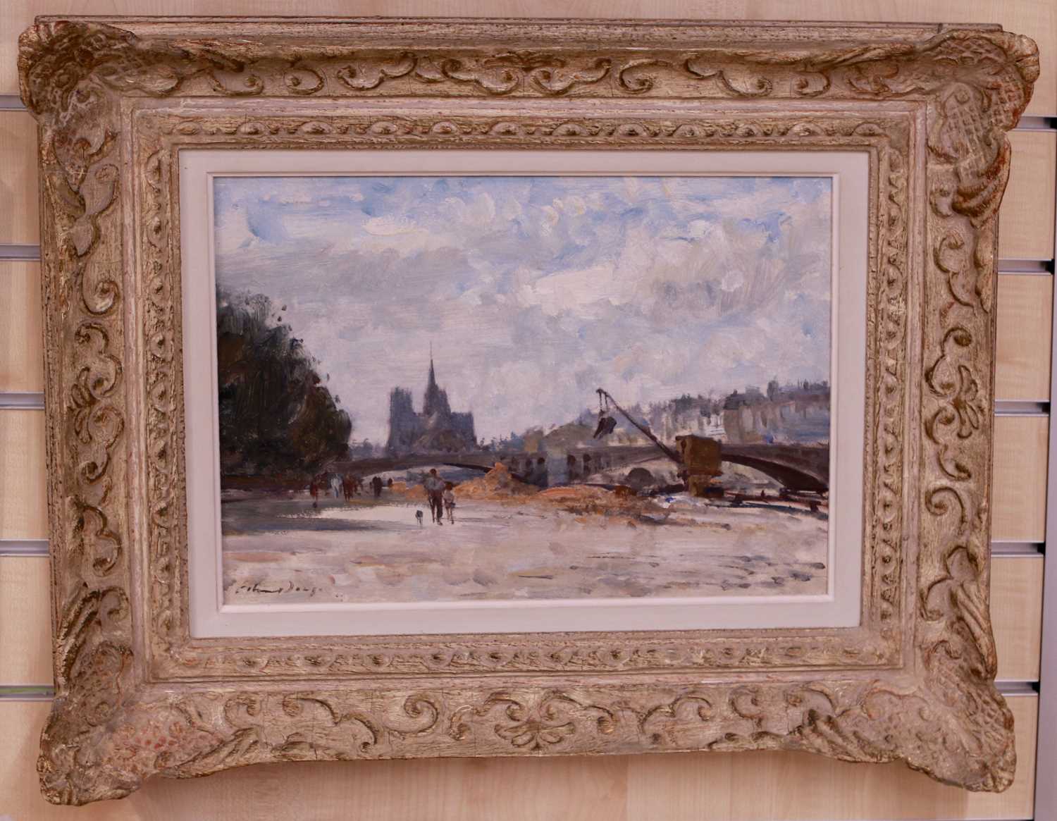 ^ EDWARD BRIAN SEAGO R.B.A, R.W.S (BRITISH, 1910-1974) 'NEAR THE NOTRE DAME, PARIS' - Image 2 of 4