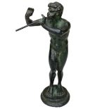 A small solid bronze statuette of Pan