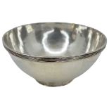 Good Quality Planished Silver Bowl. 283 g. Sheffield 1948, Maker N.S.A.