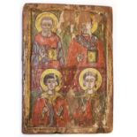 GREEK ICON (18TH/19TH CENTURY) FOUR SAINTS