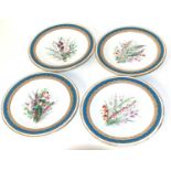 A 19th century Royal Worcester part Botanical desert service