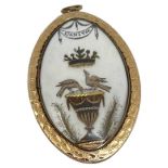 A Georgian Gold Mounted Memorial Locket, circa 1780.