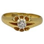 A Victorian Diamond and 18ct Yellow Gold Ring.