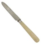 Silver Bladed and Bone handle Bread Knife. Martin Hall and Co., Sheffield 1951