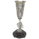 Chinese Silver Posy Holder on Stand. 88g, (Silver)