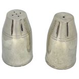 Unusual Silver 'Bullet' Salt/Pepper Casters. 167 g. all in. London 2001, J.A.Campbell