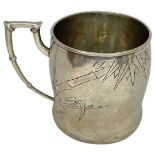 Chinese Silver Mug. 99 g. Marks to Base.