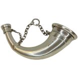 Fine Silver Horn Shaped Vinaigrette. 58 g. London 1873, Thomas Johnson I