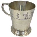 Silver Christening Mug. 97 g. London 1934, William Bruford and Son.