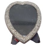 Silver Mounted Heart Shaped Picture Frame. London 1990, Douglas Pell Silverware