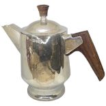 Handmade Modern Planished Silver Coffee Pot. 546 g all in. London 1974, Marjorie Elden