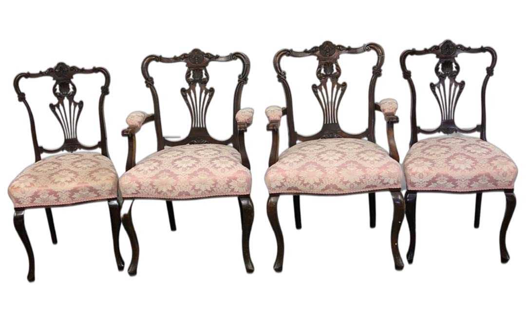 Four good quality reproduction Chippendale style chairs - Image 3 of 5