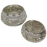 Two Heavily Embossed Indian Silver Bowls. 222 g. Early 20th Century
