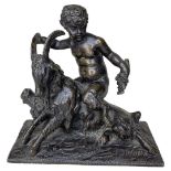 Late 18th Century Bronze of a Putti Riding a Horned Goat
