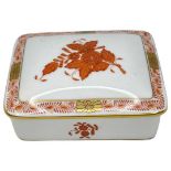 Herend Apponyi Orange Lidded Trinket Box