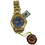 A late 20th century Swiss 18ct gold, centre seconds, calendar wristwatch. Rolex, "Yacht-Master"