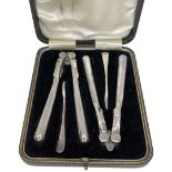 Good Quality Cased Pair of Silver Plated of Nut/Claw Crackers and Lobster Picks